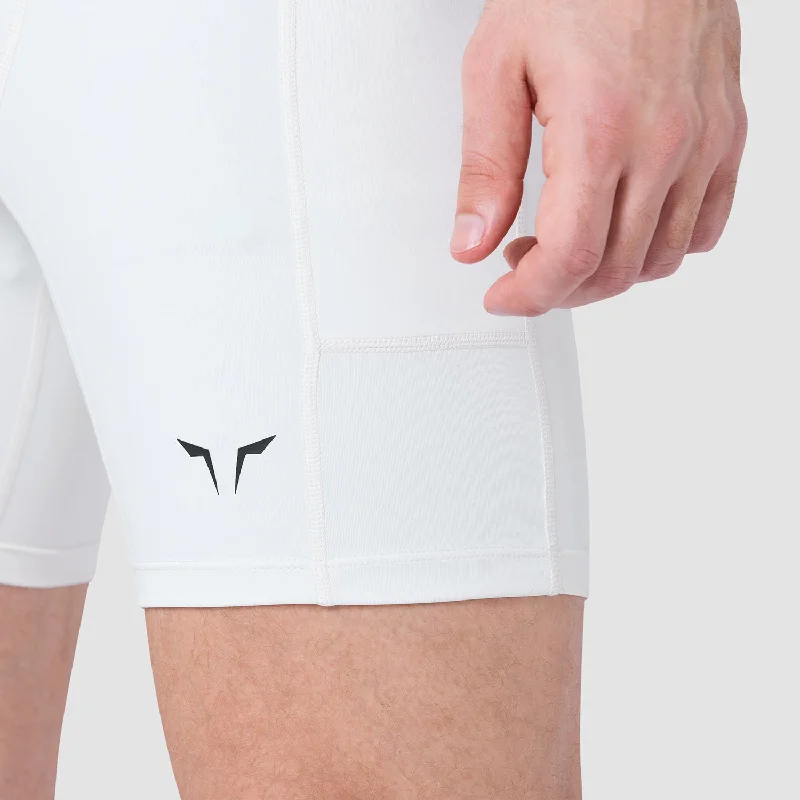 Core Base Layer Shorts 7"" - Pearl White