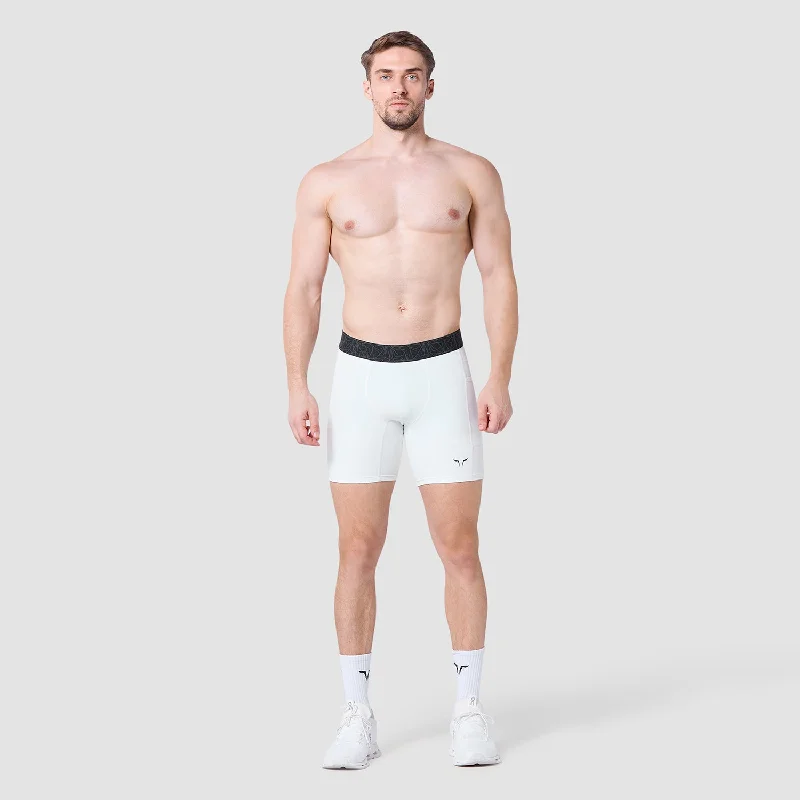 Core Base Layer Shorts 7"" - Pearl White