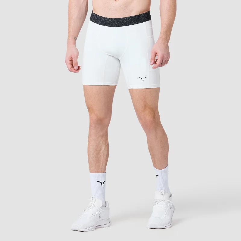 Core Base Layer Shorts 7"" - Pearl White