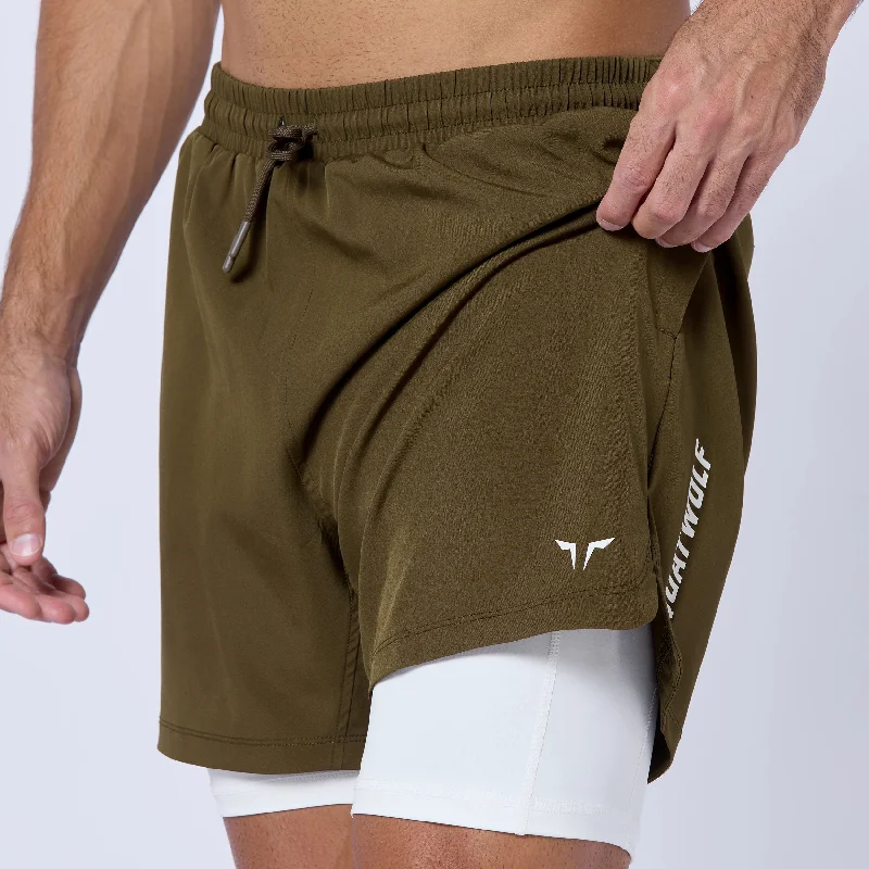 Essential 5"" Pro 2-In-1 Shorts - Dark Olive