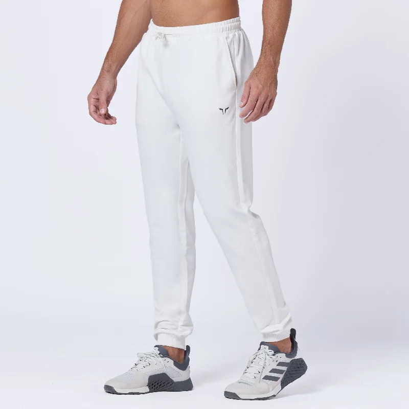 Essential Tapered Joggers - Pearl White