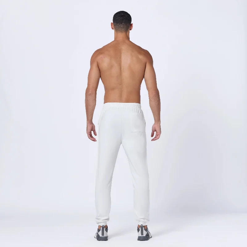 Essential Tapered Joggers - Pearl White