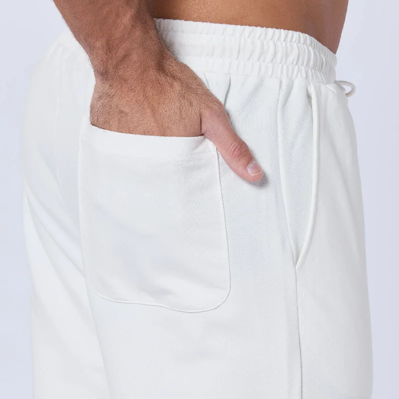 Essential Tapered Joggers - Pearl White