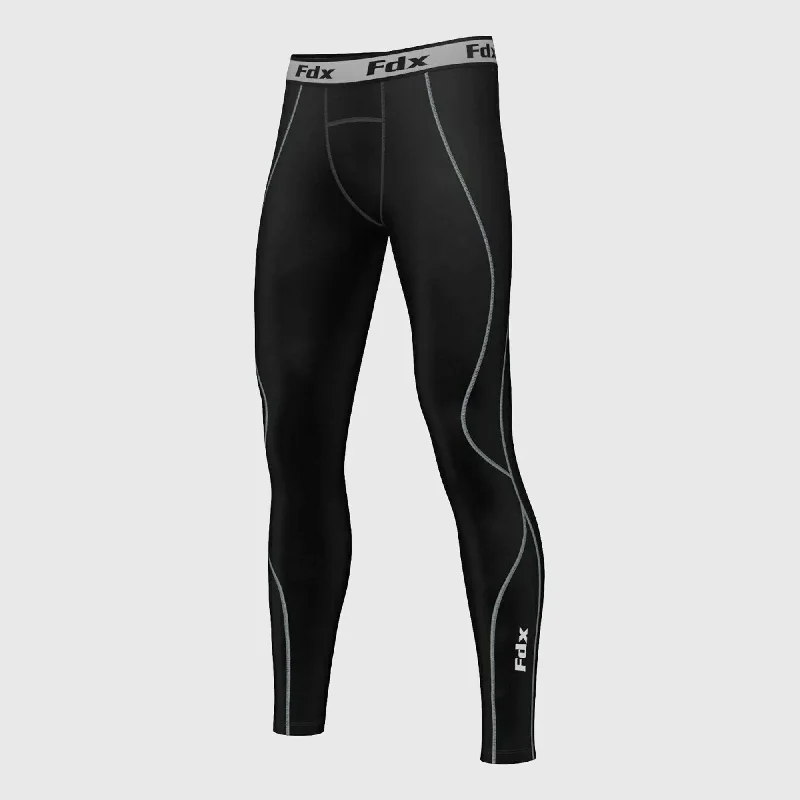 Fdx Blitz Grey Men's & Boy's Compression Base Layer Tights