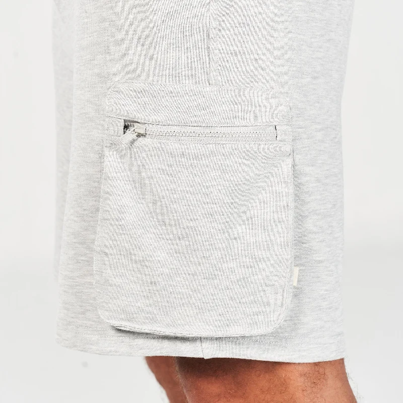 Golden Era New Gen Jogger Shorts - Light Grey Marl