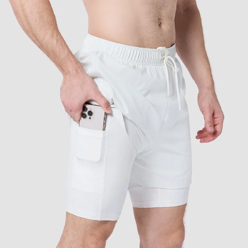 Limitless 2-In-1 7"" Shorts - Pearl White