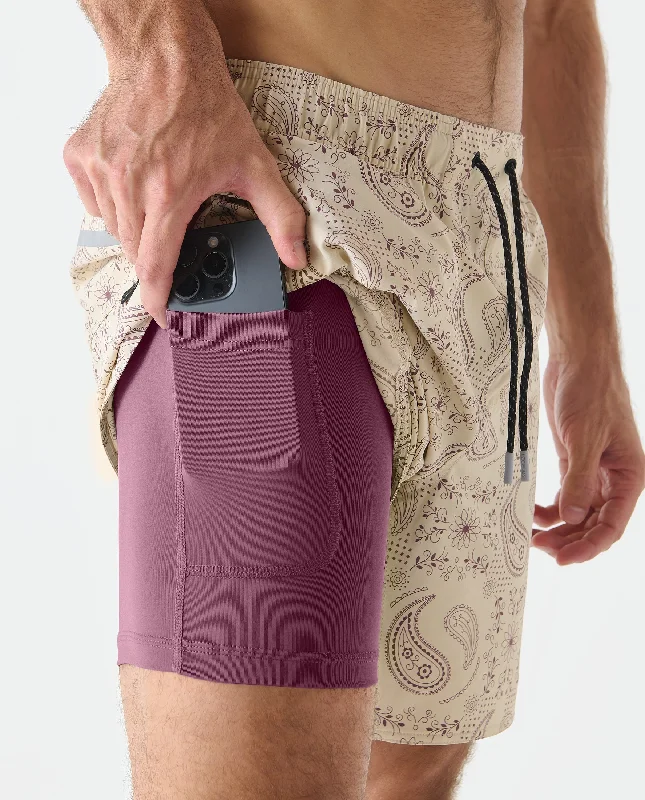 Luka Short Indio Paisley Dune