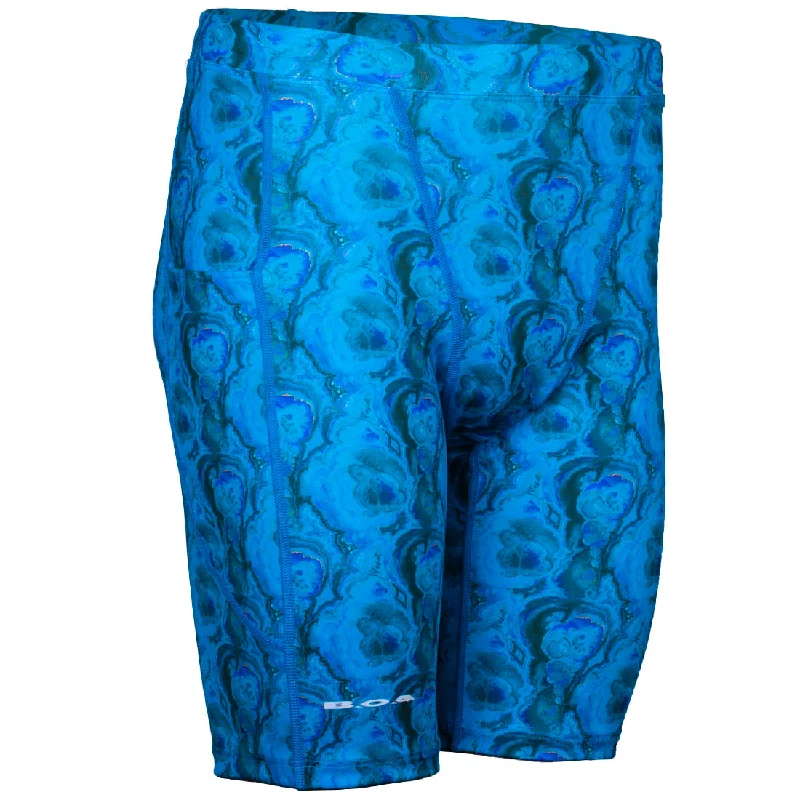 Men's Boa Constrictor Plus Half Tight- Blue Fractal