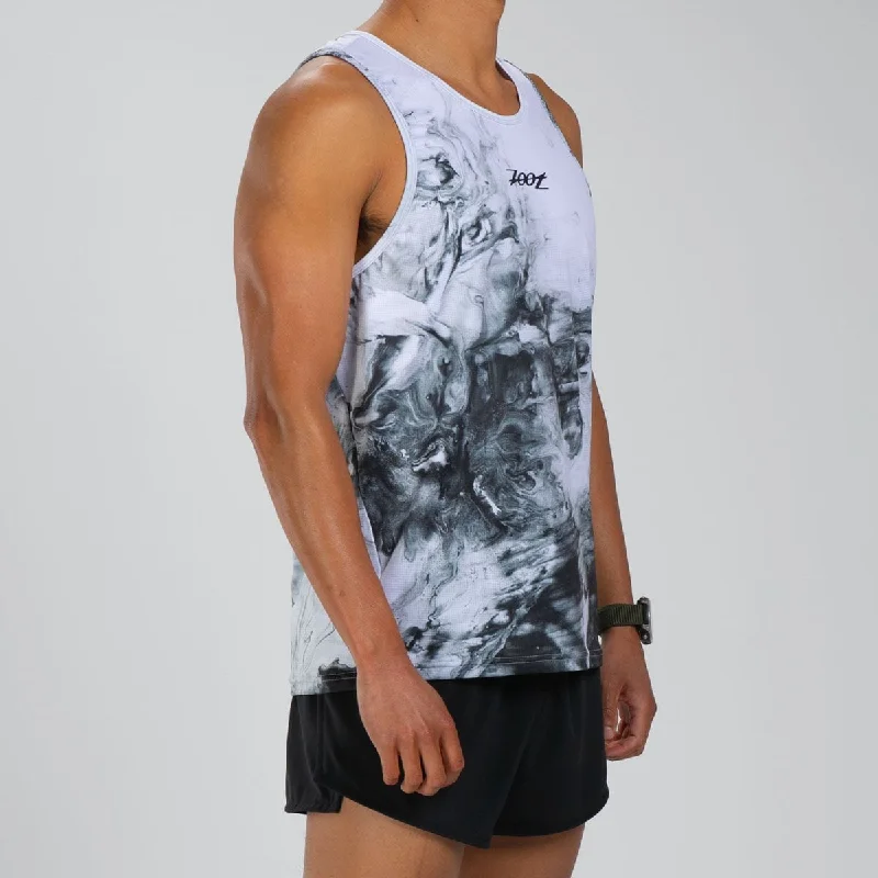 Men's Elite Run Singlet - White Hot