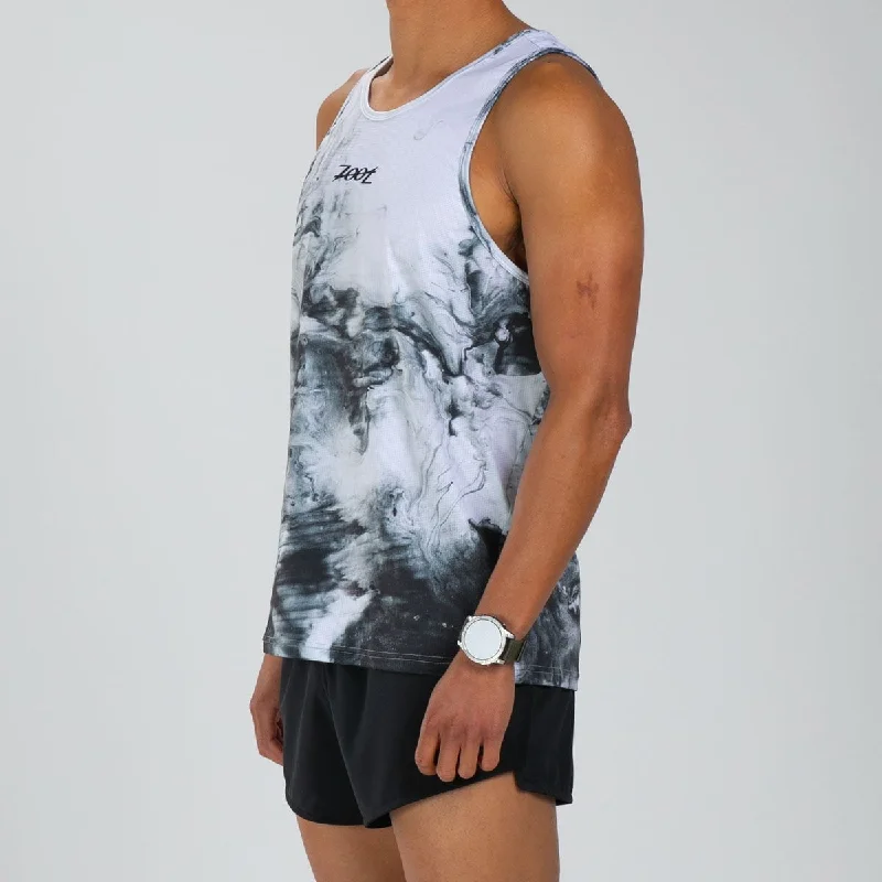 Men's Elite Run Singlet - White Hot