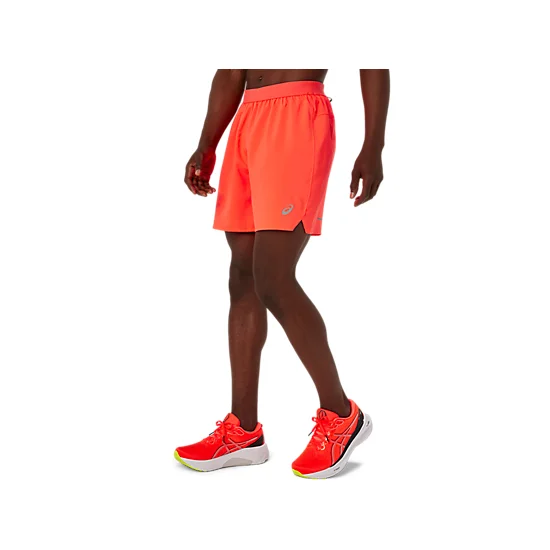 Mens Road 2-in-1 7 inch Short - Sunrise Red/Performance Black