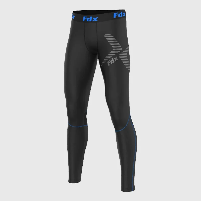 Fdx Recoil Men's & Boy's Blue Compression Winter Base Layer Leggings