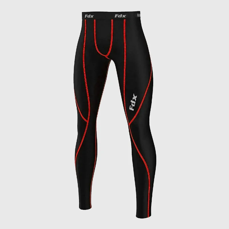 Fdx Thermolinx Red Men's & Boy's Winter Compression Tights