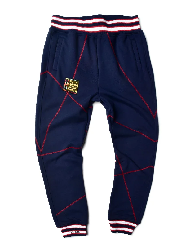 AACA Original '92 ""Frankenstein"" Stitched Sweatpants Navy/Red