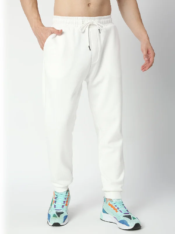 White Regular Fit Joggers