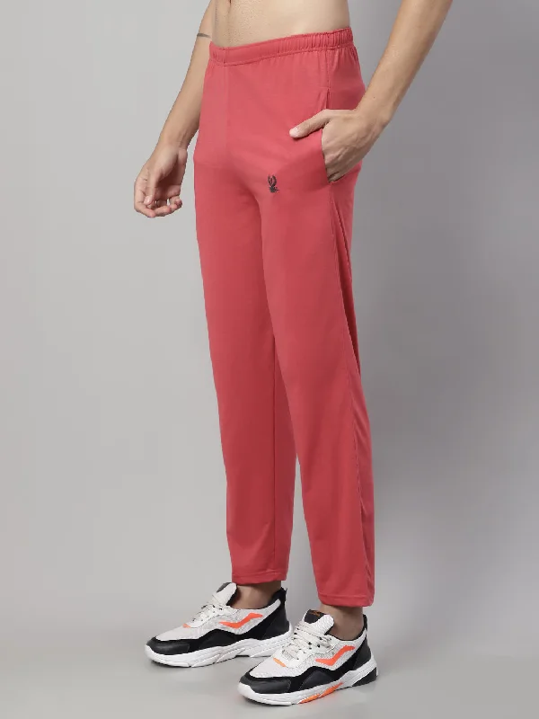 Vimal Jonney Pink Regular fit Cotton Trackpant for Men