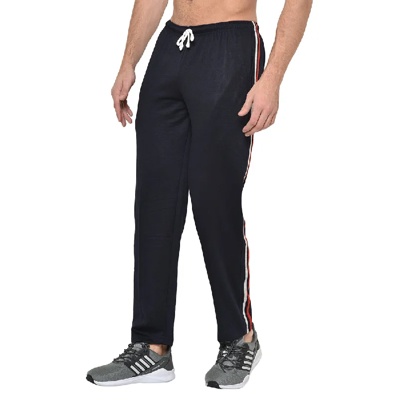 Vimal Jonney Dark Blue Cotton Trackpant For Men's