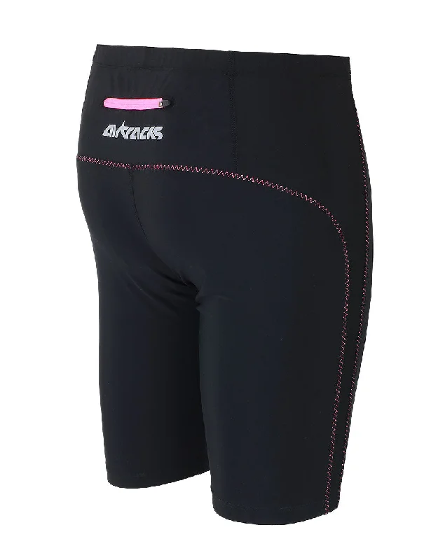 Damen Laufhose Tight Kurz Pink