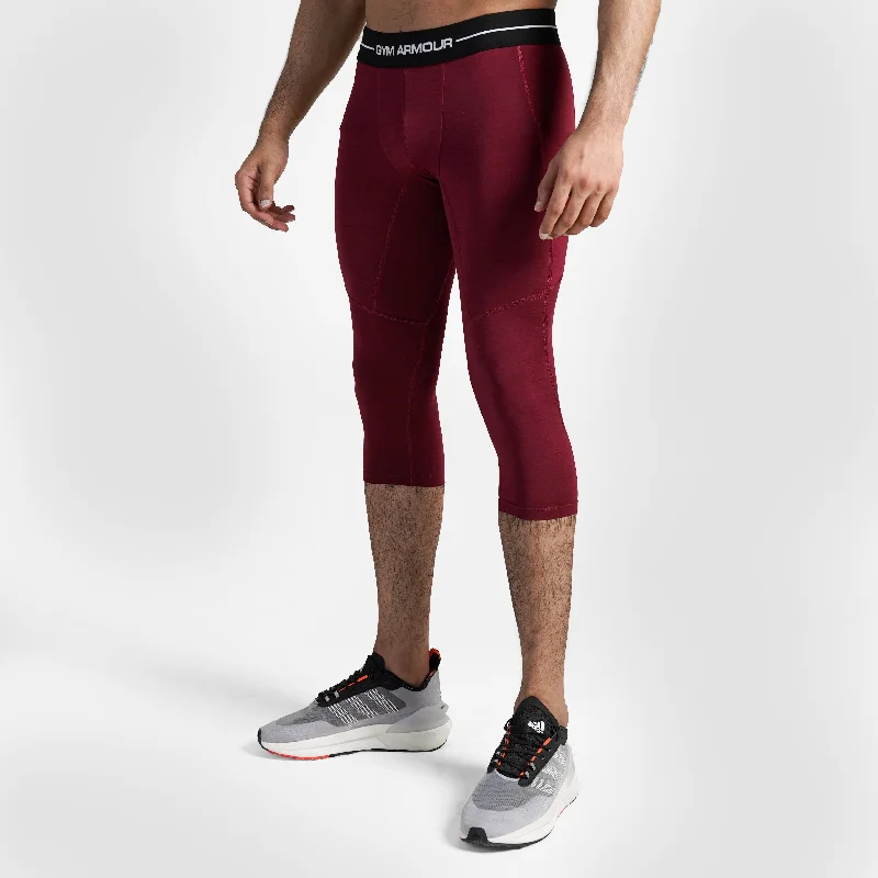 GA Compression 3/4 Pants (Maroon)