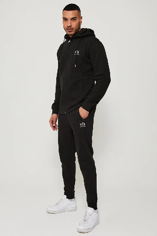 Guilford Fleece Cuffed Joggers - Black