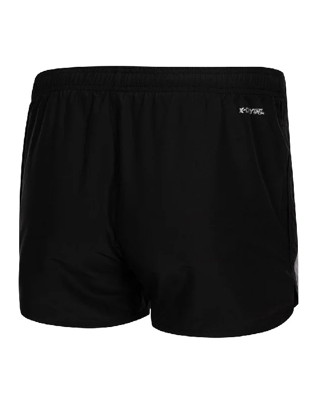 Herren Funktions Laufshorts Comfort Line Schwarz Grau