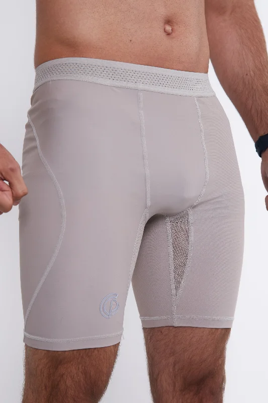 Hybrid Performance Compression Shorts - Taupe