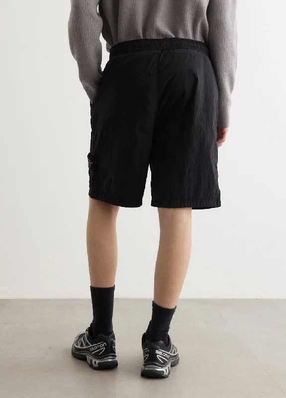 Iridescent Nylon Metal Utility Shorts