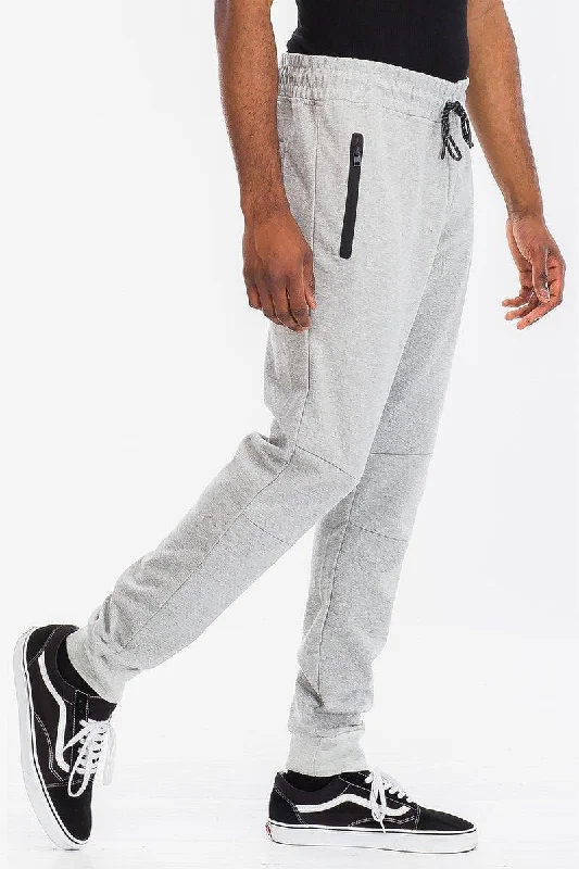 Mens Light Gray Heathered Sweat Pants Joggers