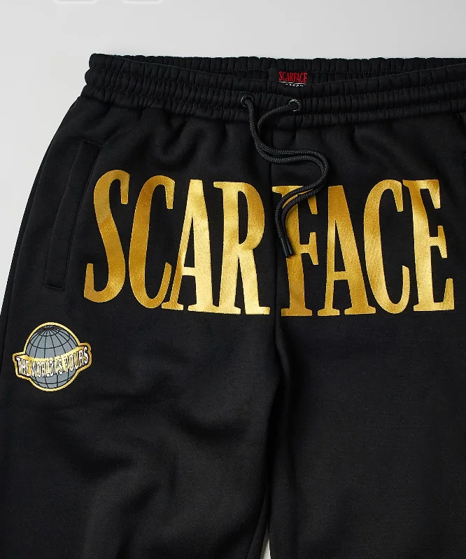 Scarface Gold Joggers - Black