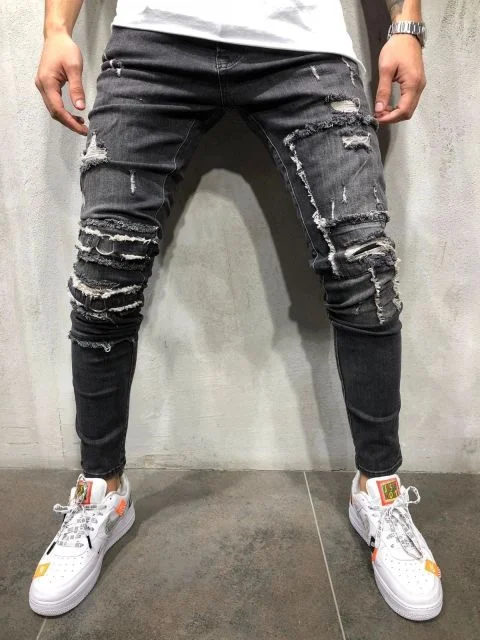 Styles Skinny Ripped Jeans Men Pants