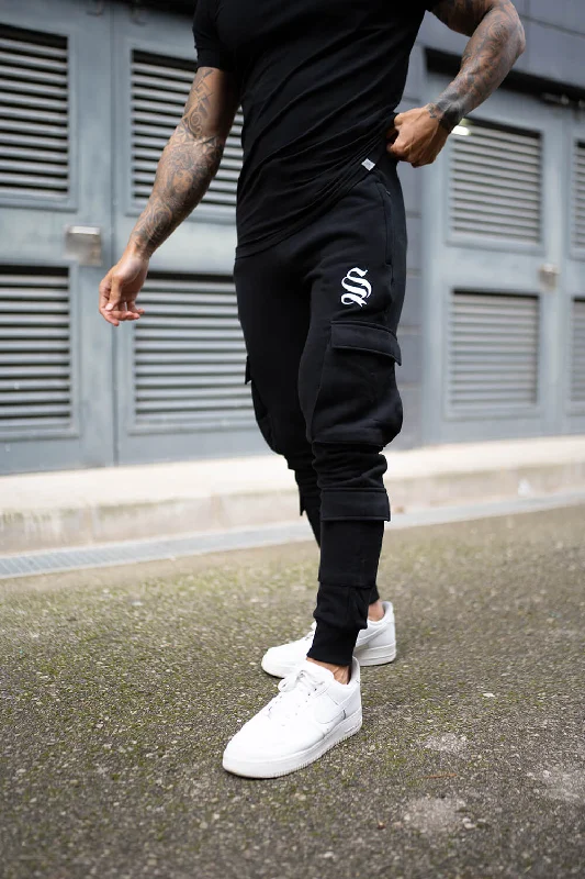 Tech Cargo Joggers - Black