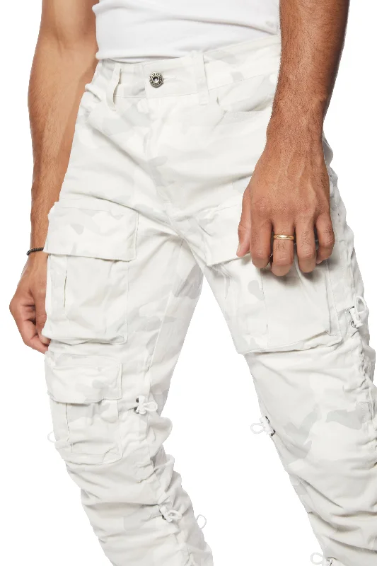 Utility Bungee Twill Pants - White Camo