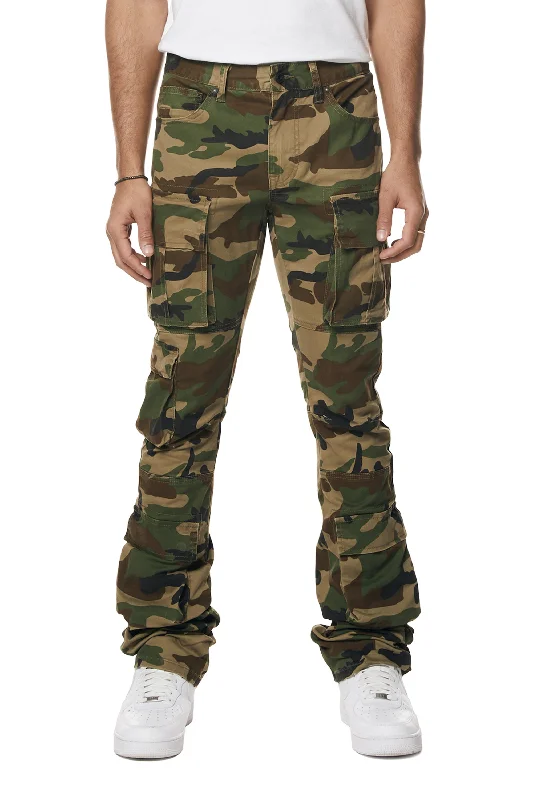 Utility Multi Pocket Stacked Twill Pants - Wood Camo