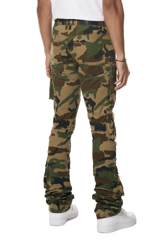 Utility Multi Pocket Stacked Twill Pants - Wood Camo