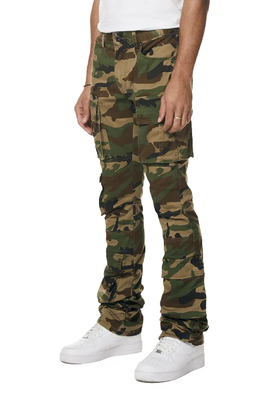 Utility Multi Pocket Stacked Twill Pants - Wood Camo