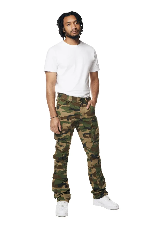 Utility Multi Pocket Stacked Twill Pants - Wood Camo