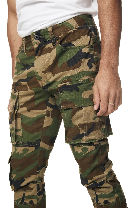 Utility Multi Pocket Stacked Twill Pants - Wood Camo