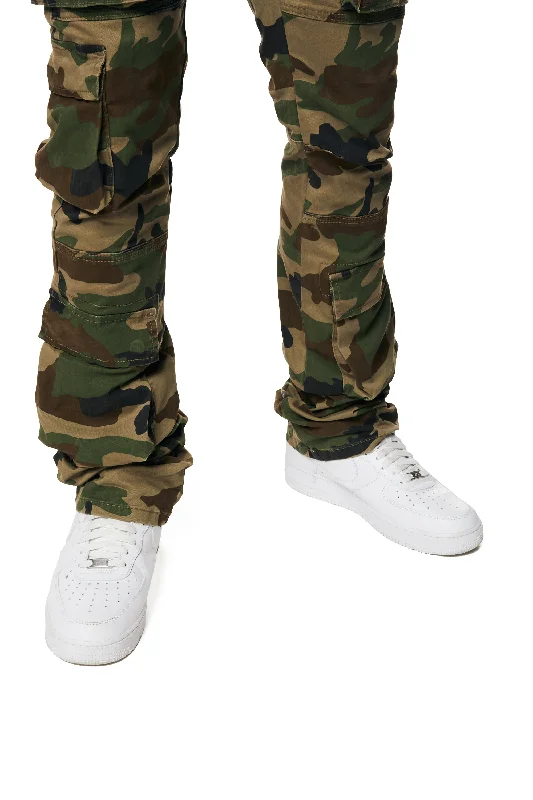 Utility Multi Pocket Stacked Twill Pants - Wood Camo