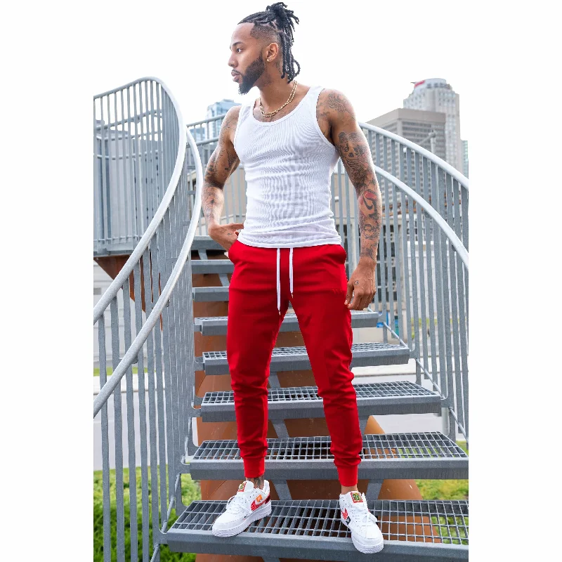 TRACK PANTS MEN - RED