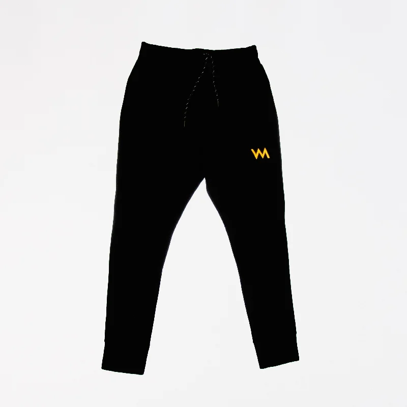 WDMRCK X SUPER SUB TRACK PANTS - BLACK (LOGO GOLD)