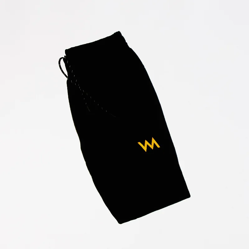 WDMRCK X SUPER SUB TRACK PANTS - BLACK (LOGO GOLD)