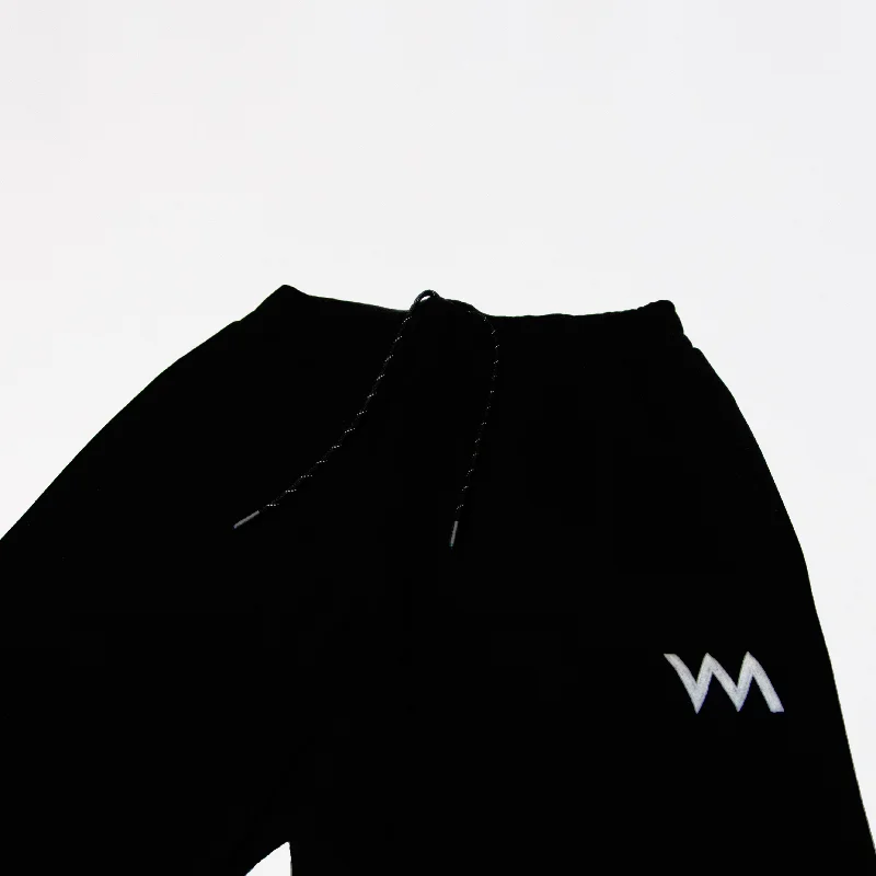 WDMRCK X SUPER SUB TRACK PANTS - BLACK (LOGO SILVER)