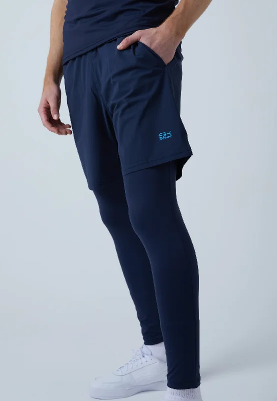 2-in-1 Shorts mit Leggings, navy blau