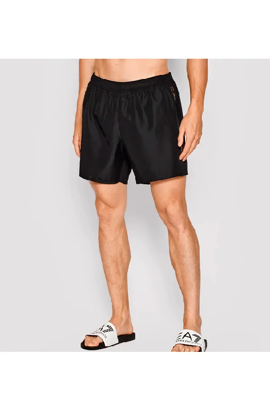 Armani EA7 Side Logo Swim Shorts Gold