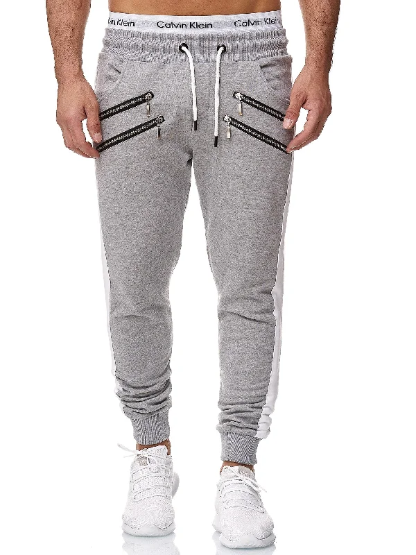 Dozip Stripe Sweatpants Joggers - Gray X7B