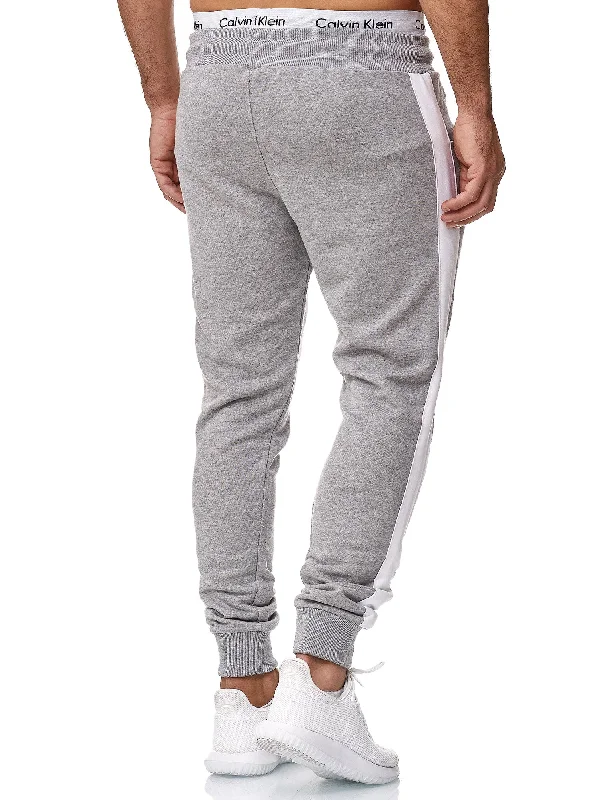 Dozip Stripe Sweatpants Joggers - Gray X7B