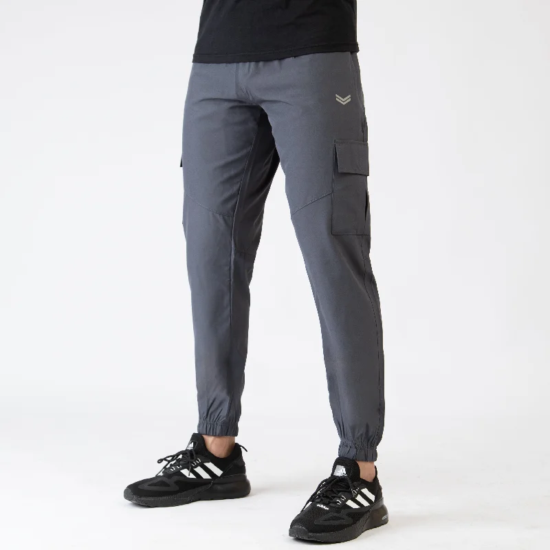 Gray Premium Micro Stretch Cargo Pants