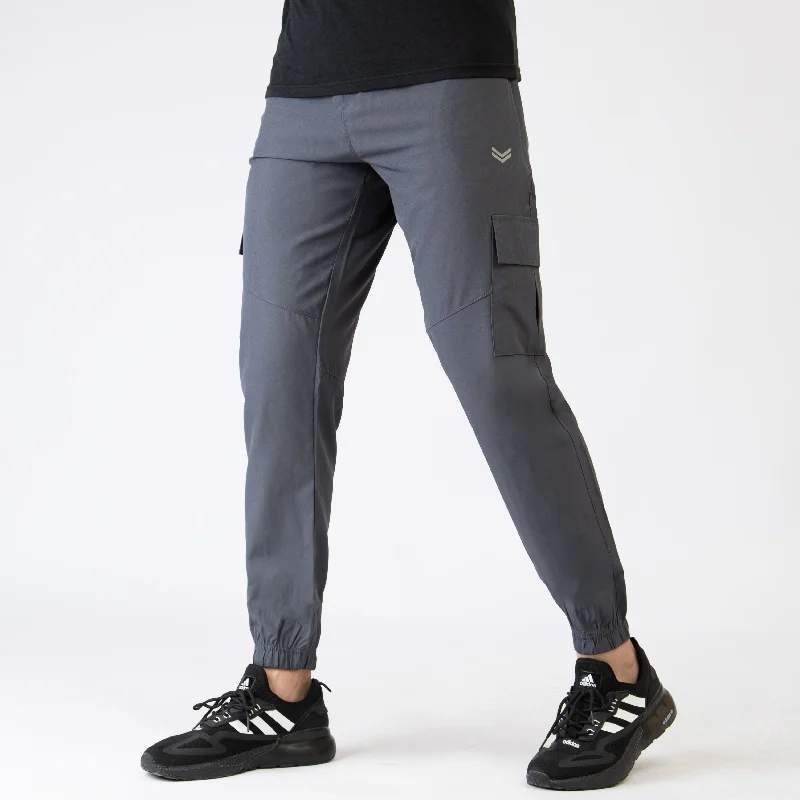 Gray Premium Micro Stretch Cargo Pants