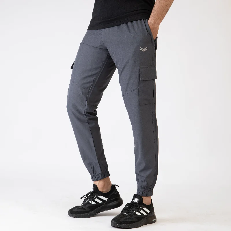 Gray Premium Micro Stretch Cargo Pants