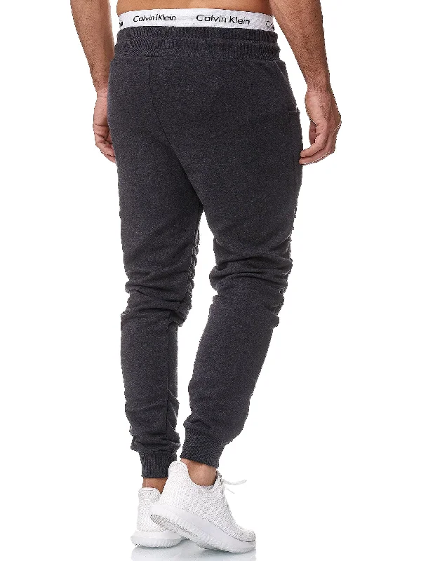 Ribbed Zipper Sweatpants Joggers - Dark Gray X2D